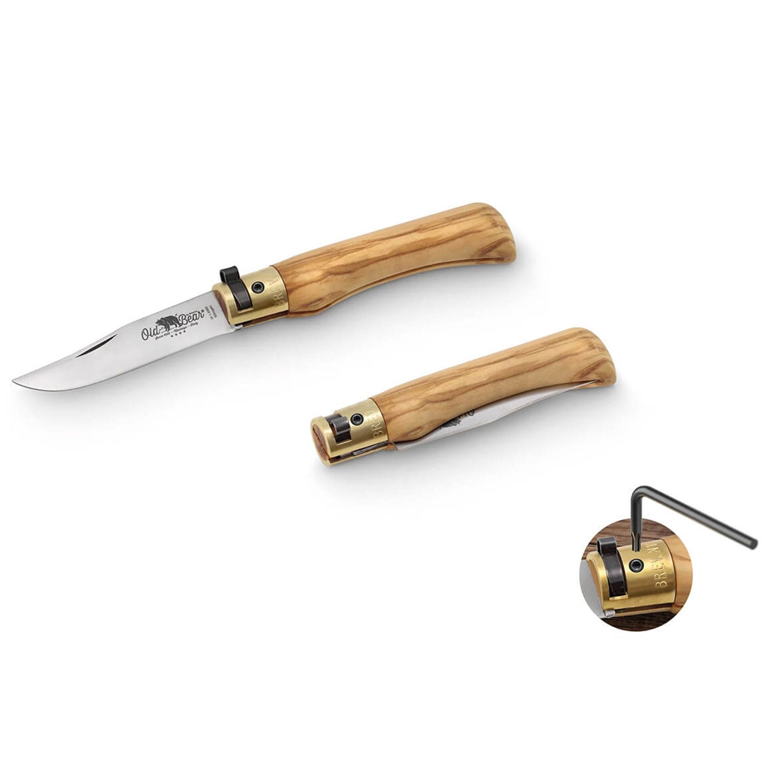 Old Bear S Olive - Taschenmesser mit Olivenholzgriff – Detailansicht