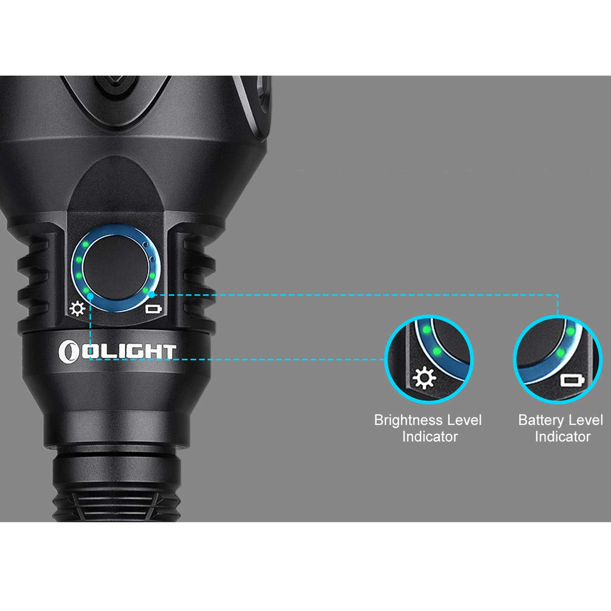 Olight Javelot Pro 2 – Thrower Taschenlampe mit 1050 m Reichweite, 2500 lm, Akku – Detailansicht