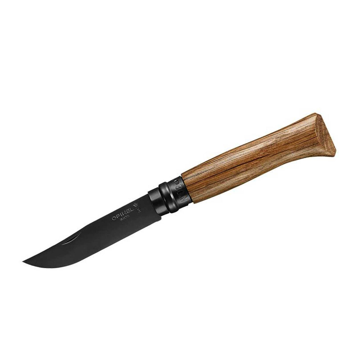 Opinel No. 08 Black Oak – Taschenmesser mit Eichenholzgriff und Holz-Geschenkbox