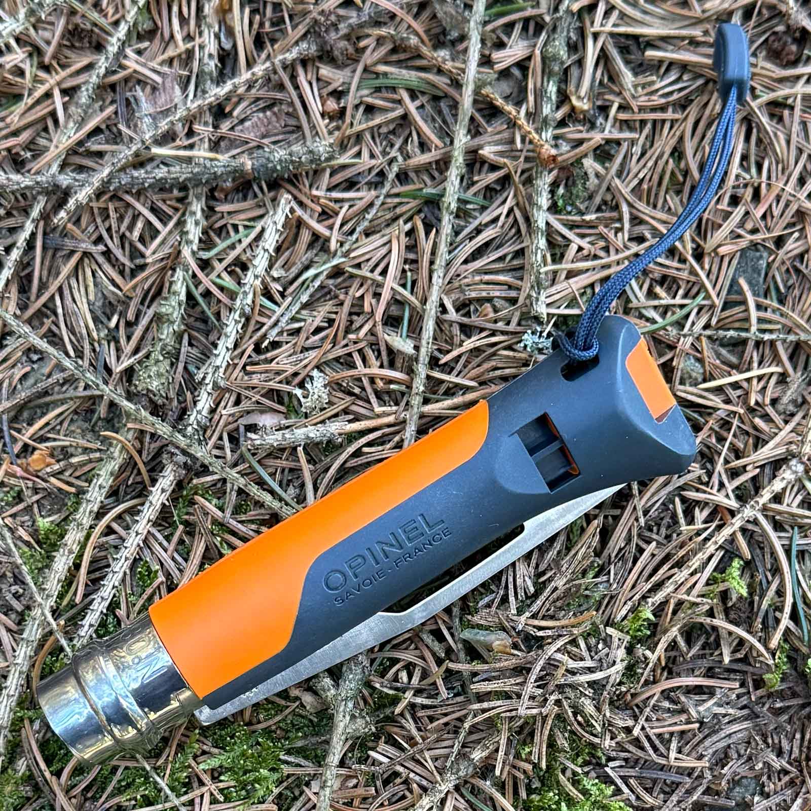 Opinel No 08 Outdoor Sports Taschenmesser in 4 Farben – Farbvariante orange, für Outdoor und Camping – Detailansicht 7
