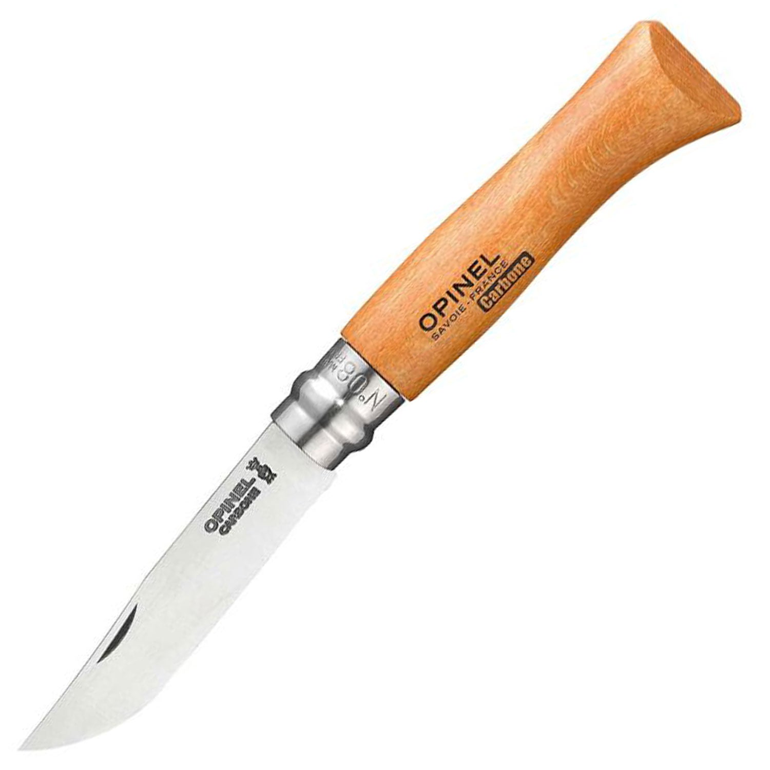 Opinel No. 08 Taschenmesser mit Kunstlederetui - Geschenkset in 2 Varianten – Detailansicht