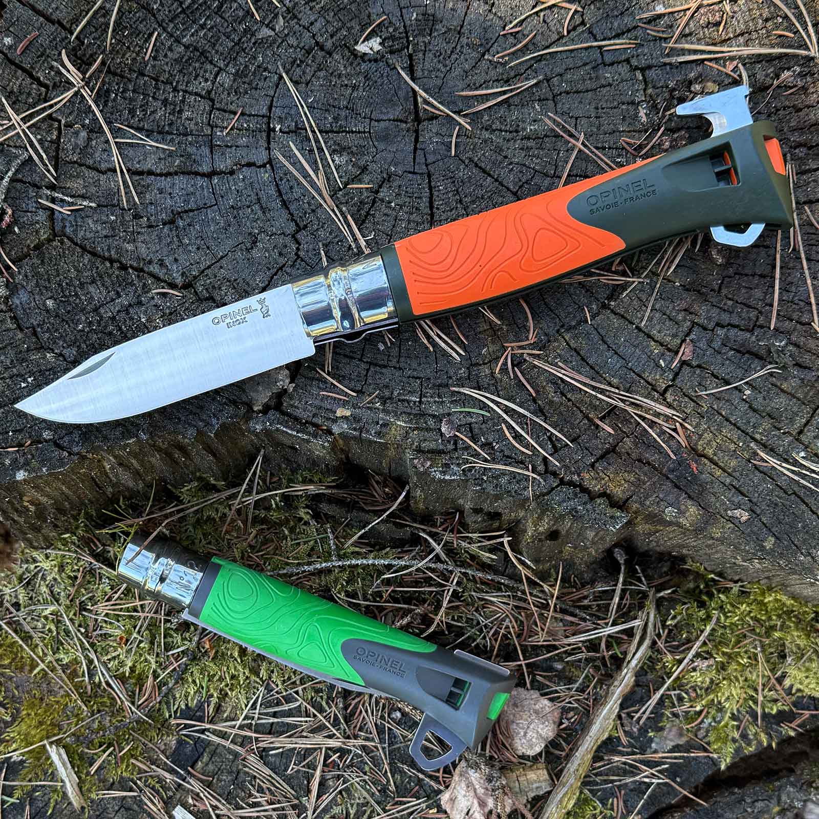 Opinel No 12 EXPLORE - großes Taschenmesser mit Zeckenzange – Zeckenzange
