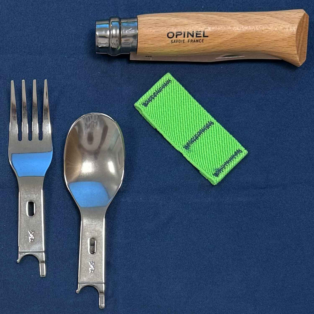 Opinel Picnic Plus – 4-teiliges Picknick- und Campingbesteck Set mit Etui – Detailansicht