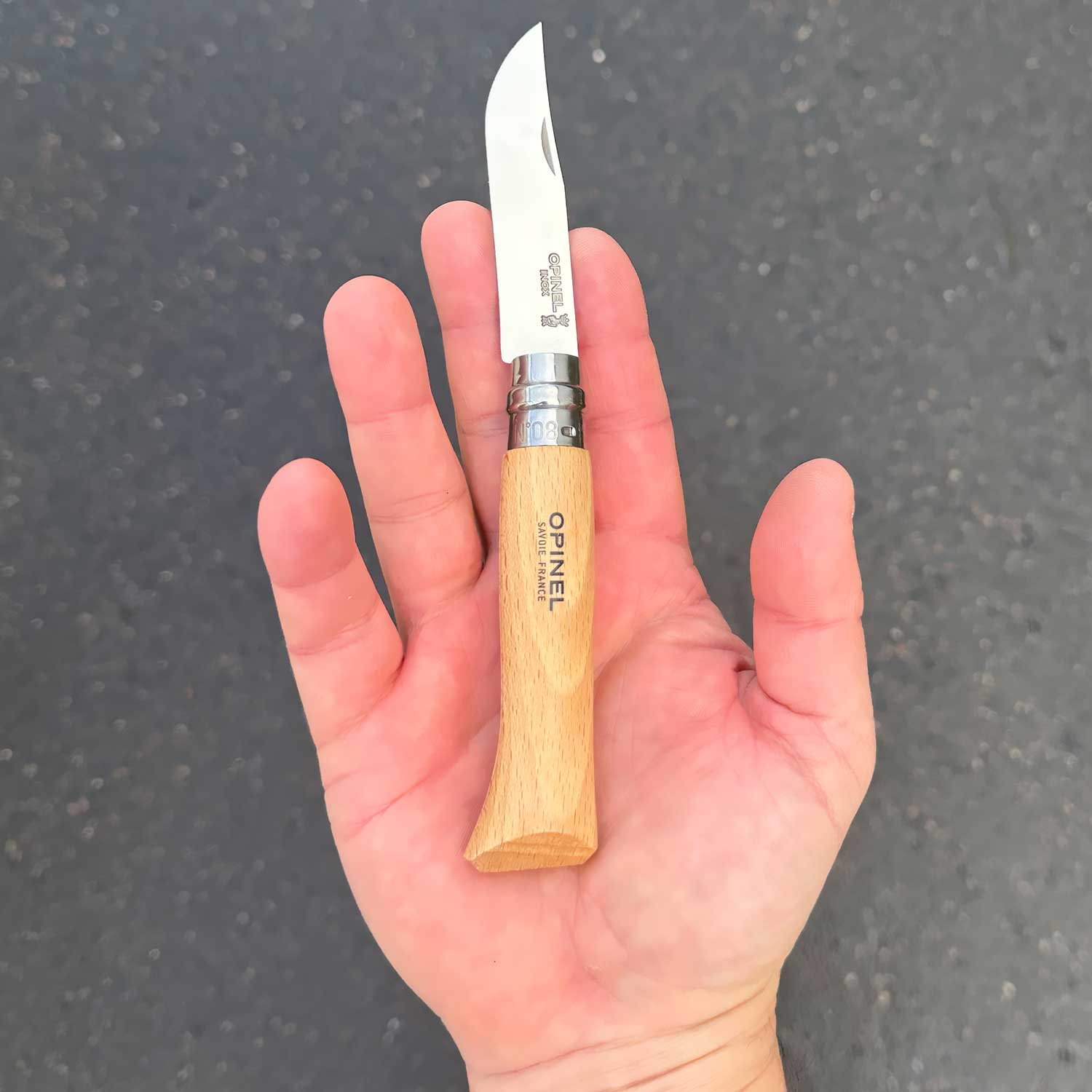 Opinel Picnic Plus – 4-teiliges Picknick- und Campingbesteck Set mit Etui – Detailansicht