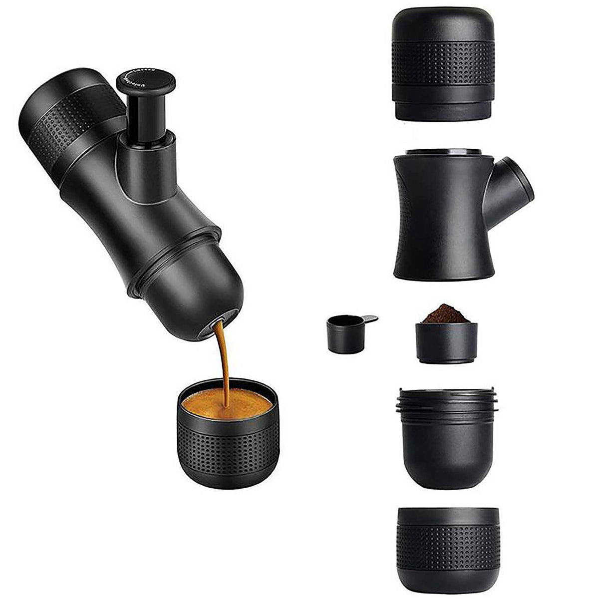 Origin Outdoors To-Go – Mini-Espressokocher mit Trinkbecher, 8 bar Druck & 70 ml – Detailansicht