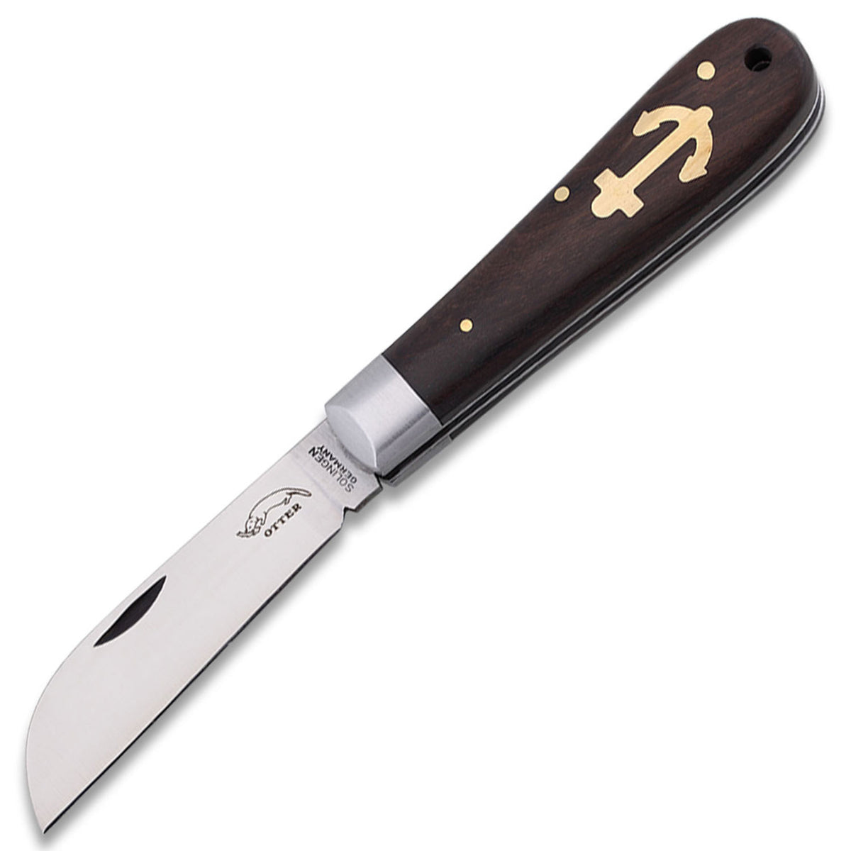 Otter Ankermesser Grenadill groß – Taschenmesser mit 80 mm Sheepfoot-Klinge
