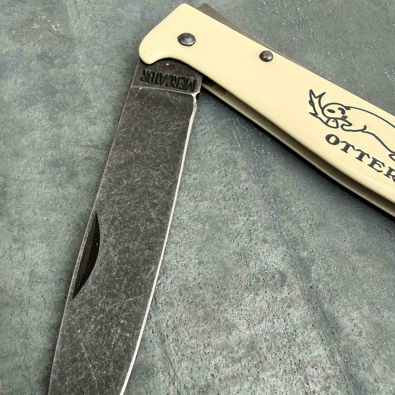Otter Mercator Creme Taschenmesser stonewashed C75 Stahl (10-126 rg stone)