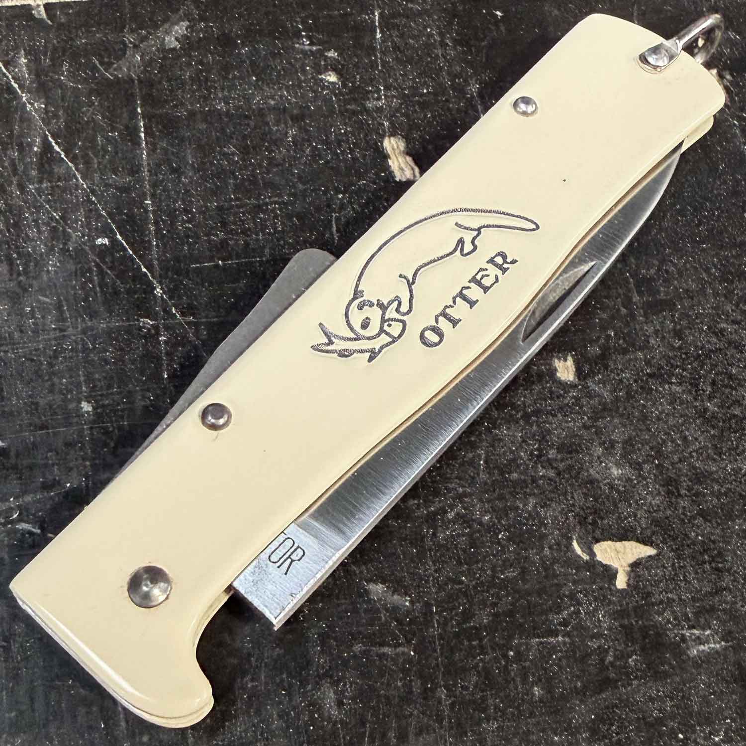 Otter Mercator Creme Taschenmesser (10-126 rg) – C75 Kohlenstoffstahl – Detailansicht