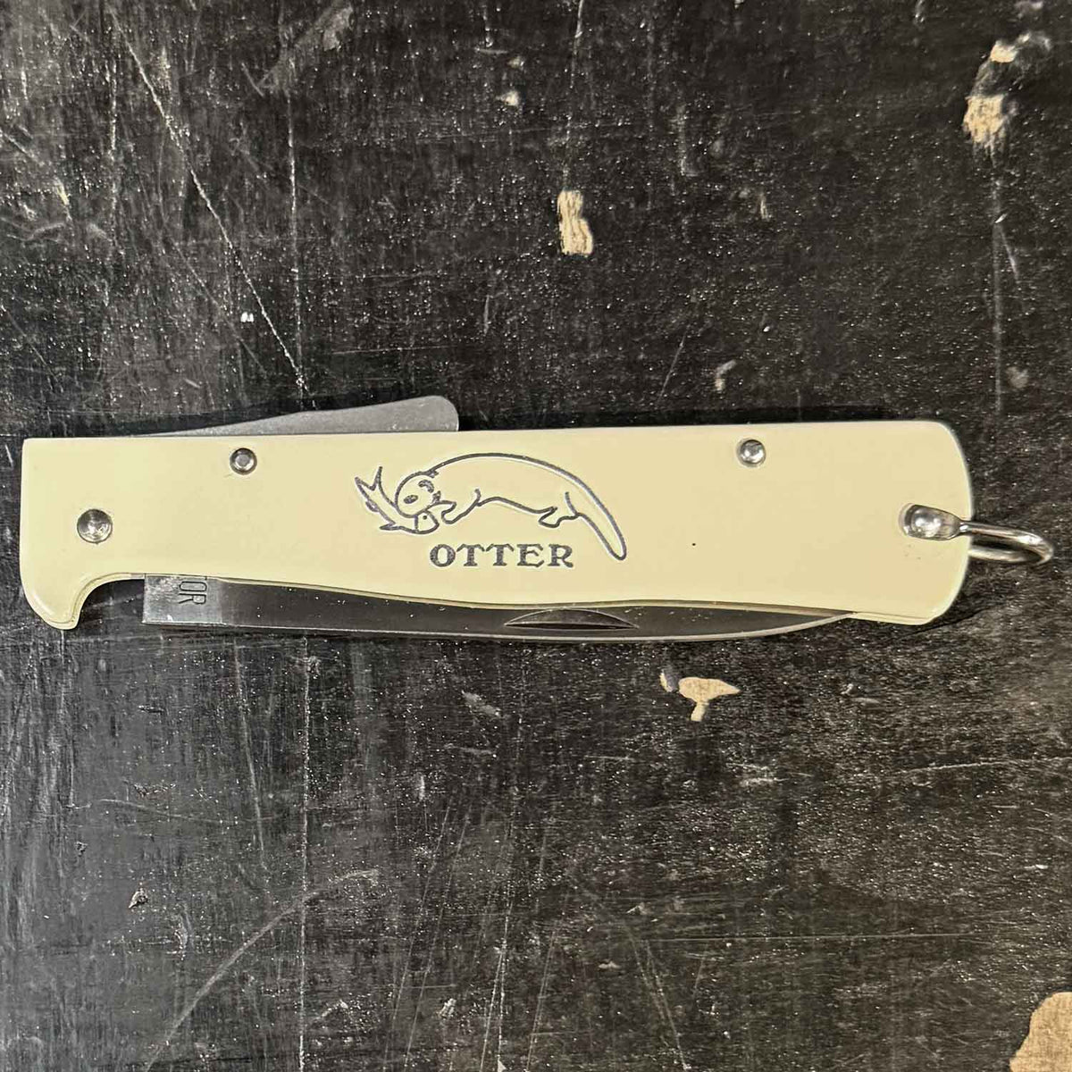 Otter Mercator Creme Taschenmesser (10-126 rg) – C75 Kohlenstoffstahl – Detailansicht