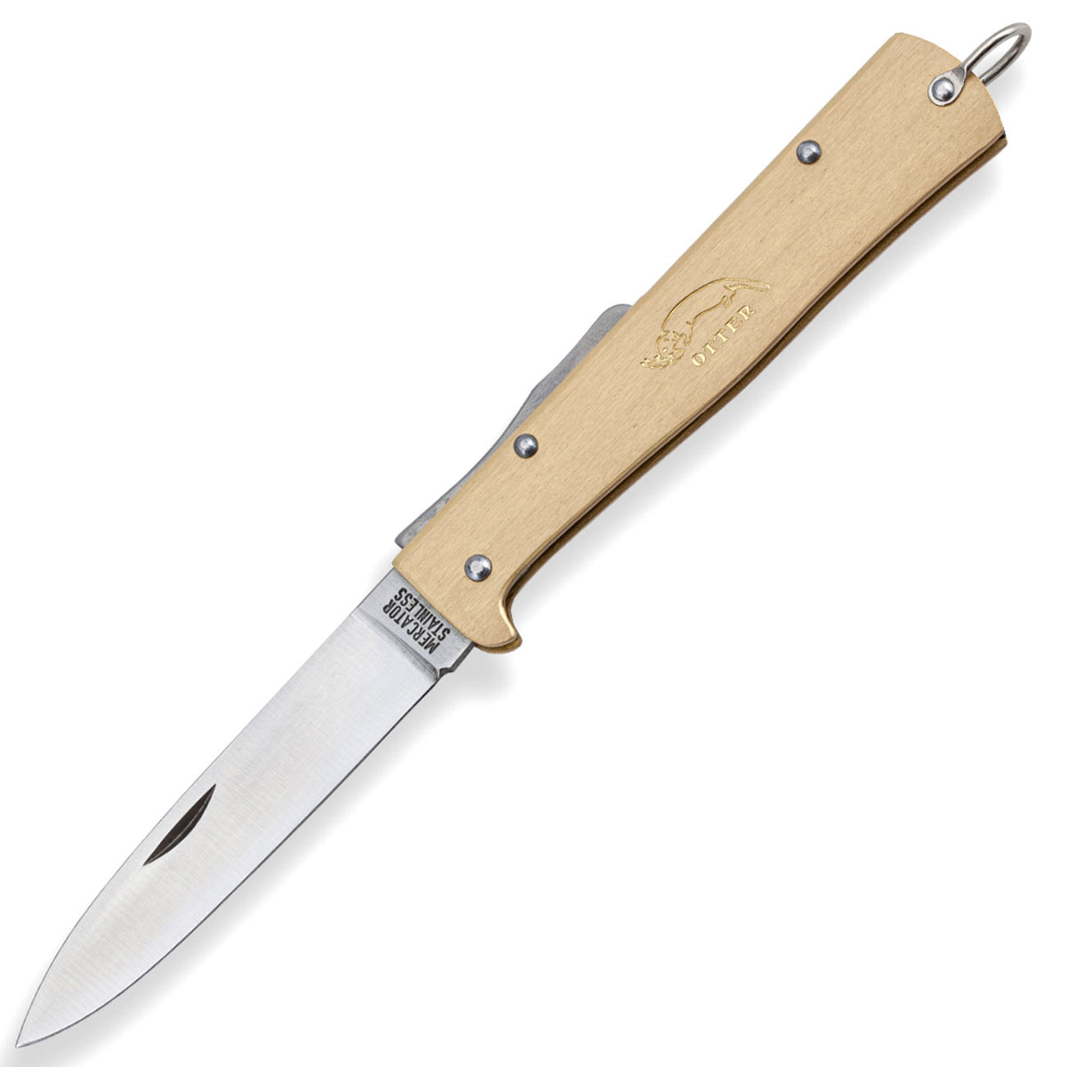 Otter Mercator Messing Taschenmesser (10-726 rg) – Detailansicht