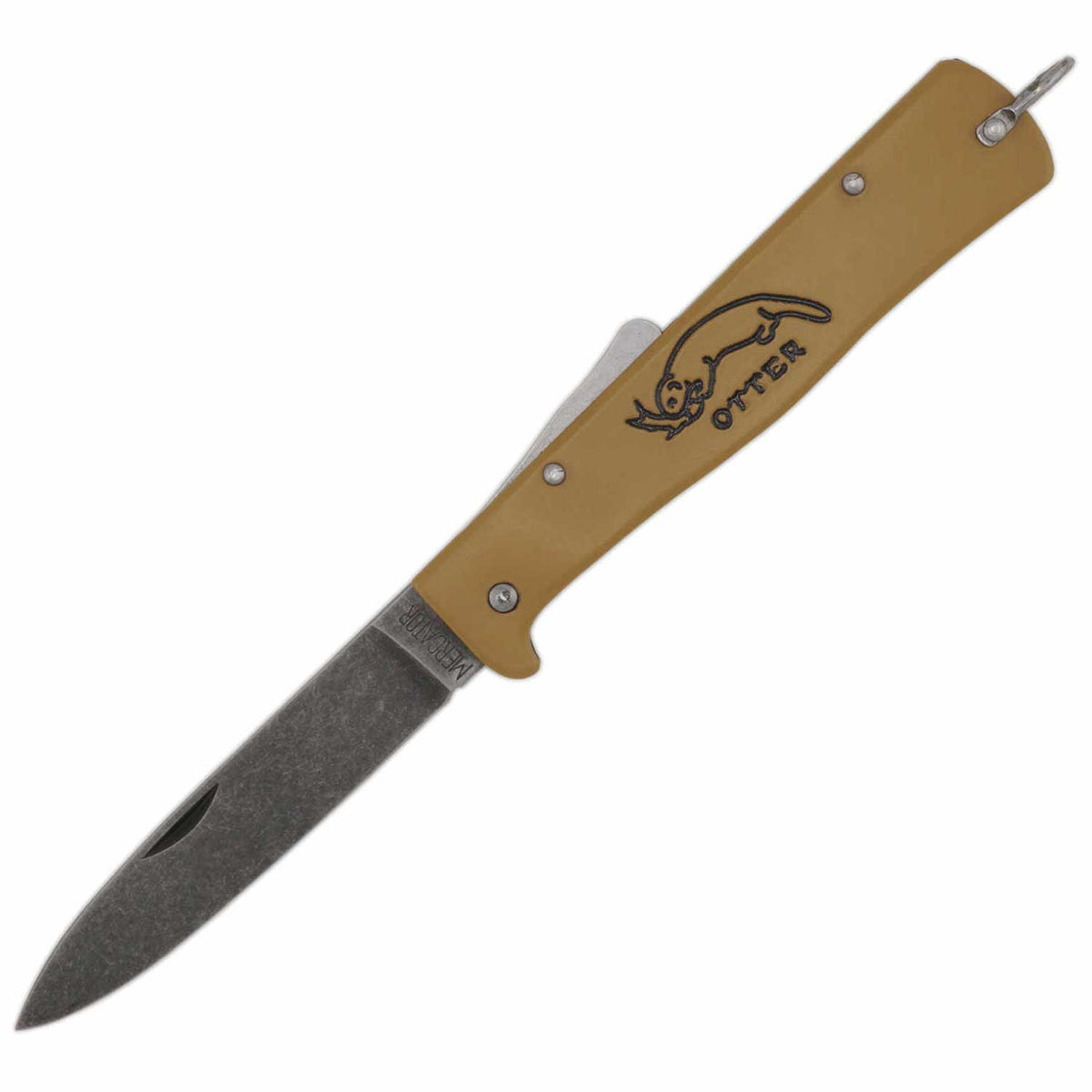Otter Mercator Sahara Taschenmesser mit Stonewash-Finish-Klinge (10-226 rg) – Detailansicht