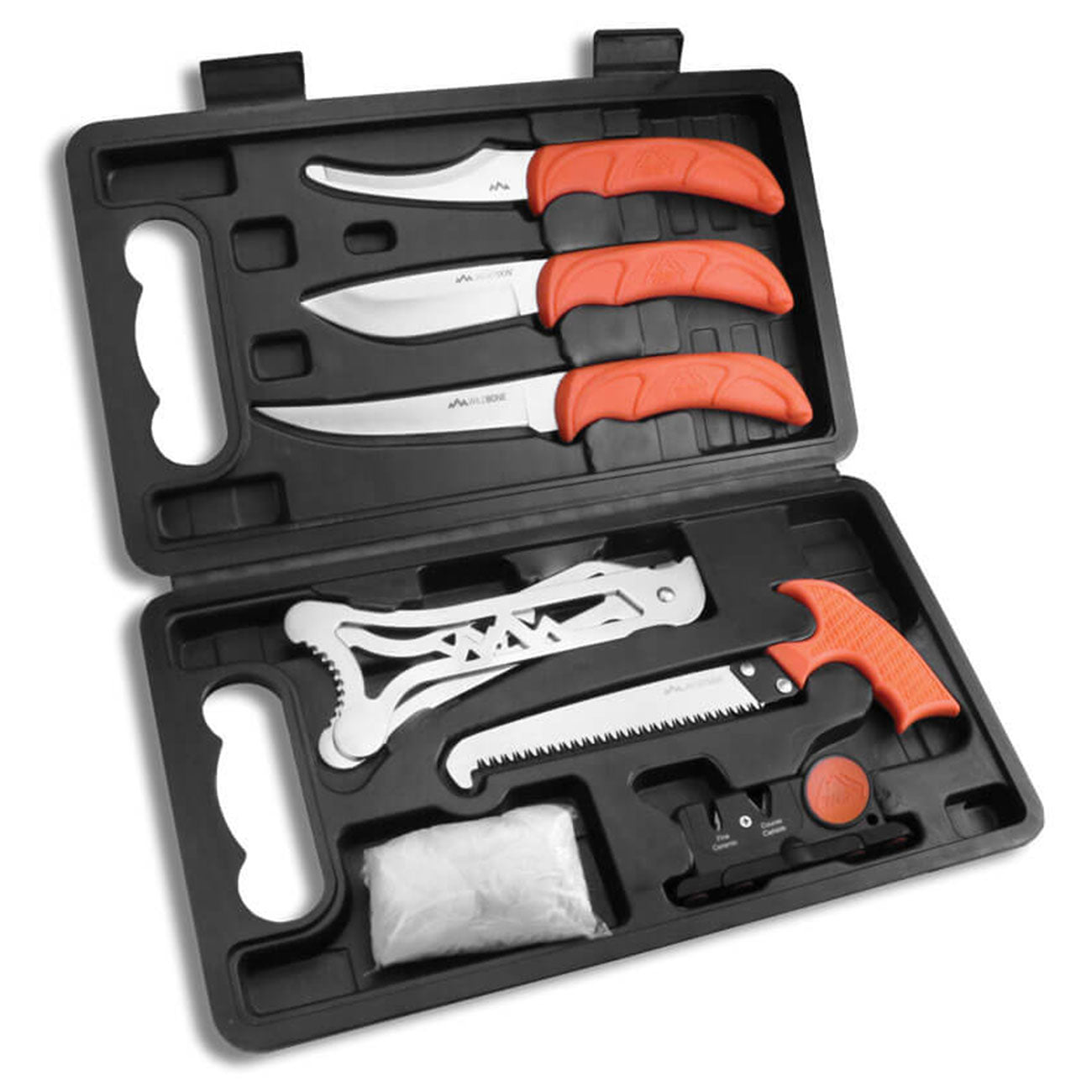 Outdoor Edge Jaeger Pak Zerwirkset 8-tlg. - Aufbrechmesser + Knochensäge + Messerschärfer
