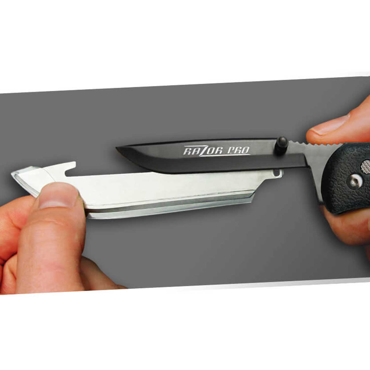 Outdoor Edge Razor Pro Orange – Jagdmesser mit Wechseklingen-System – Detailansicht