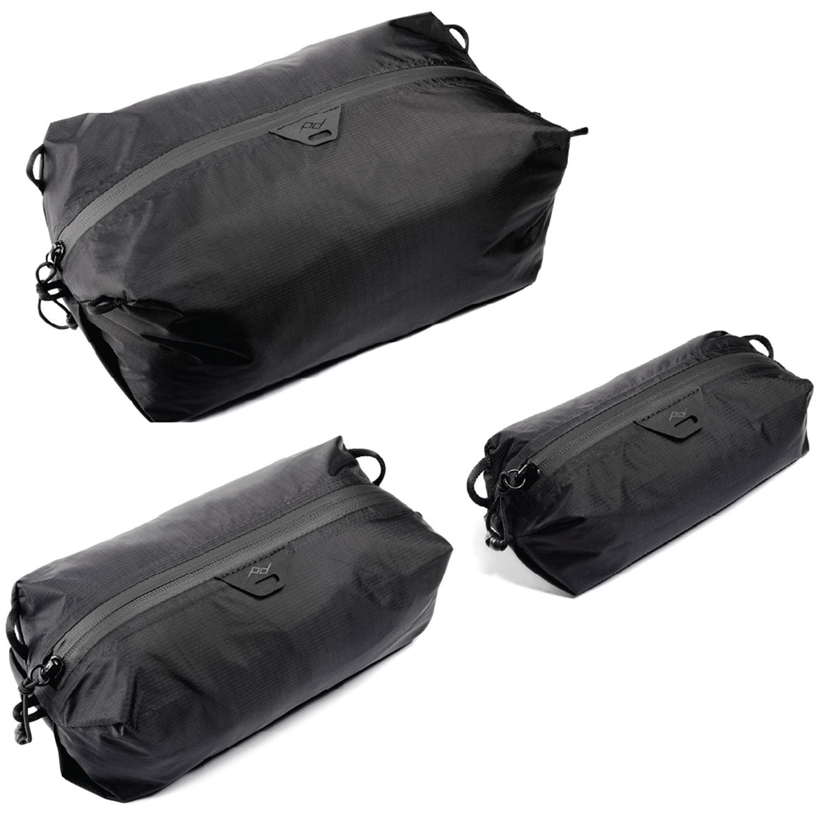 Peak Design Ultralight Packing Cube Black Bundle kleine Reise Packwürfel im Set S ⋅ XS ⋅ XXS