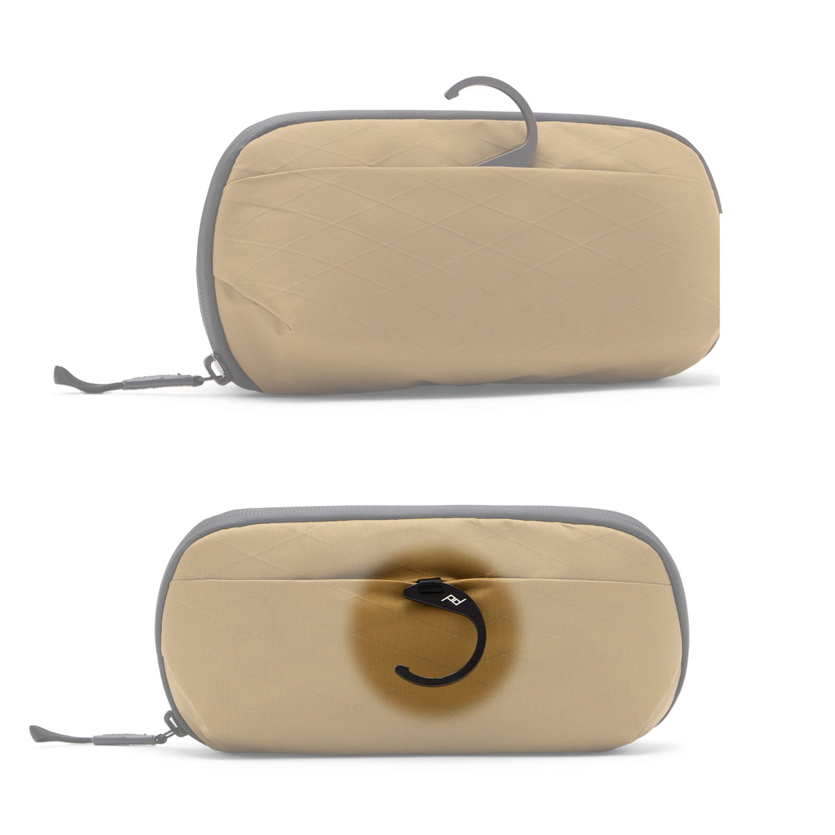 Peak Design Wash Pouch Small – Mit Haken zum Aufhängen in coyote-braun