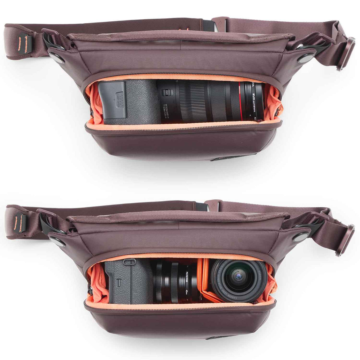 Peak Design Everyday Sling 3L Eclipse – Kompakte Kameratasche in violett (B-Ware) – Detailansicht