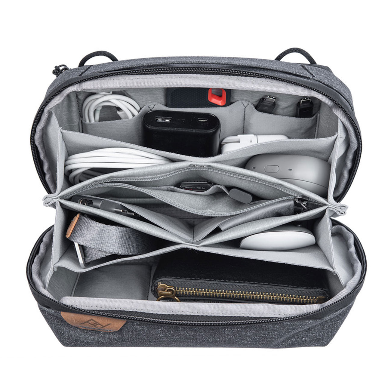 Peak Design Tech Pouch 2L – Organizer-Tasche für Reise & Alltag – Charcoal grau was passt rein