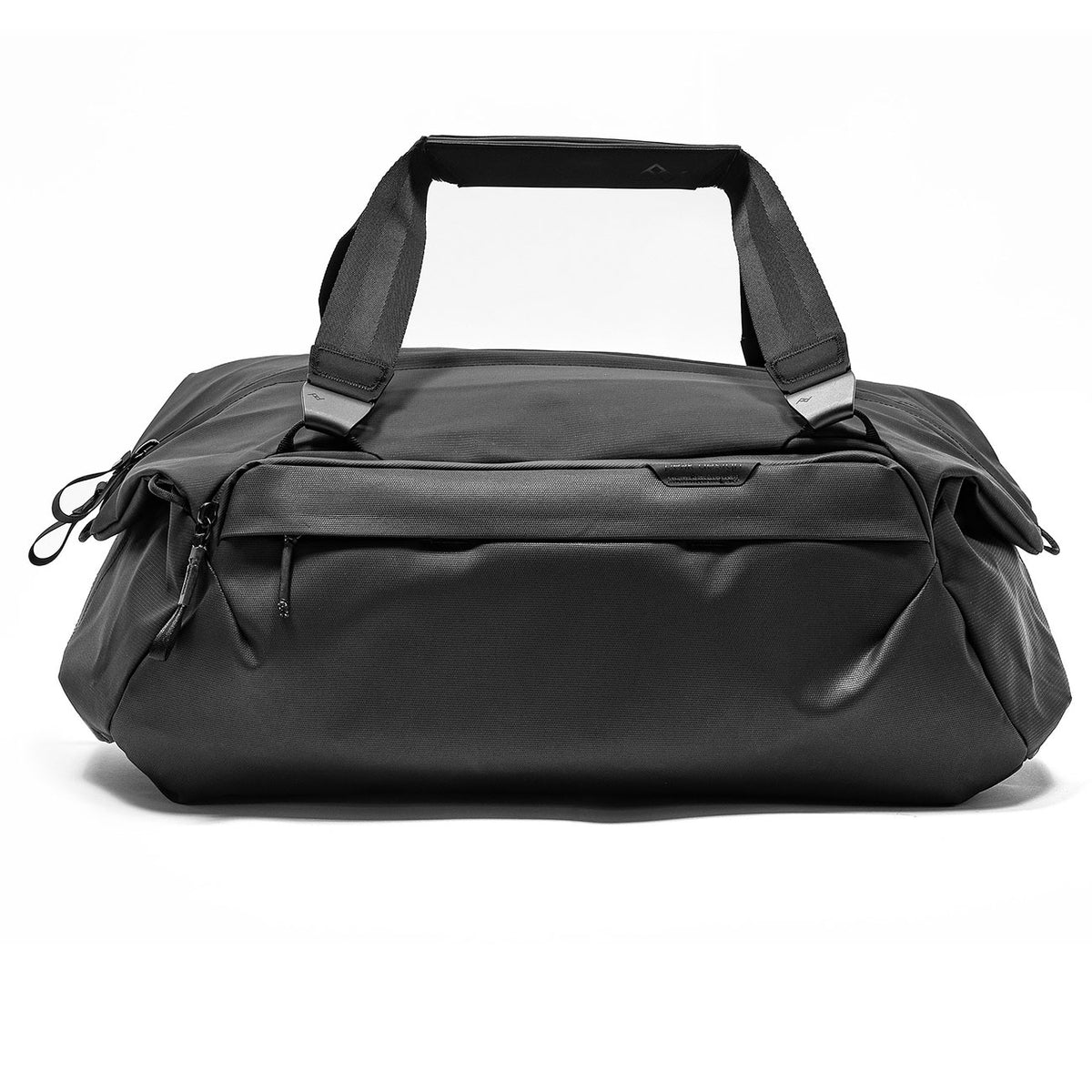 Peak Design Travel Duffel 35 Liter – Schwarz schwarz seitenansicht nylon material
