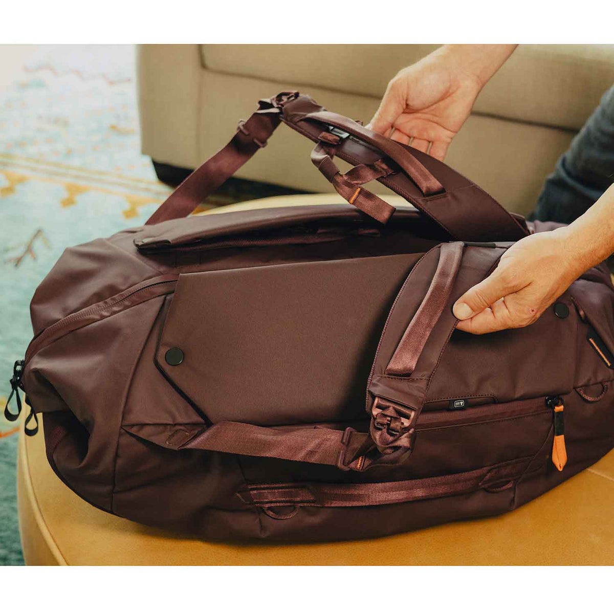 Peak Design Travel Duffelpack 65L – Literreisetasche oder Reise trip Eclipse violett violett in violett (Eclipse)