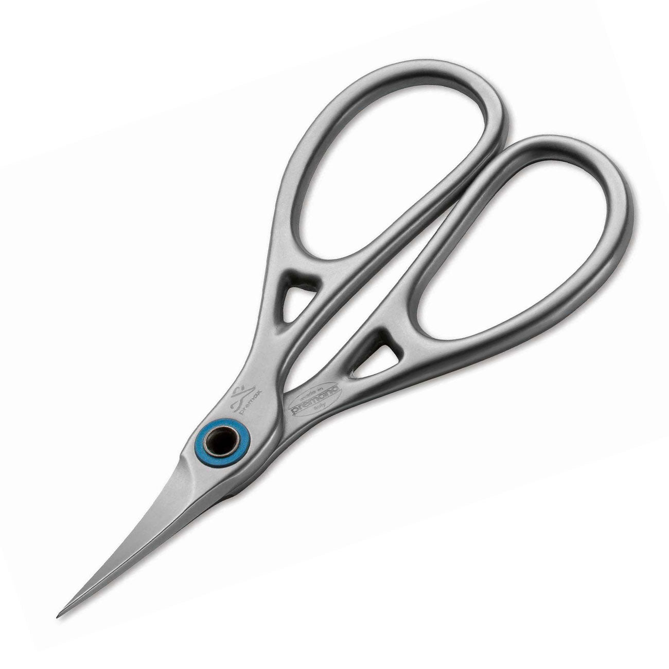 Premax Ringlock – Italienische Hautschere gebogen 9,5 cm aus Edelstahl