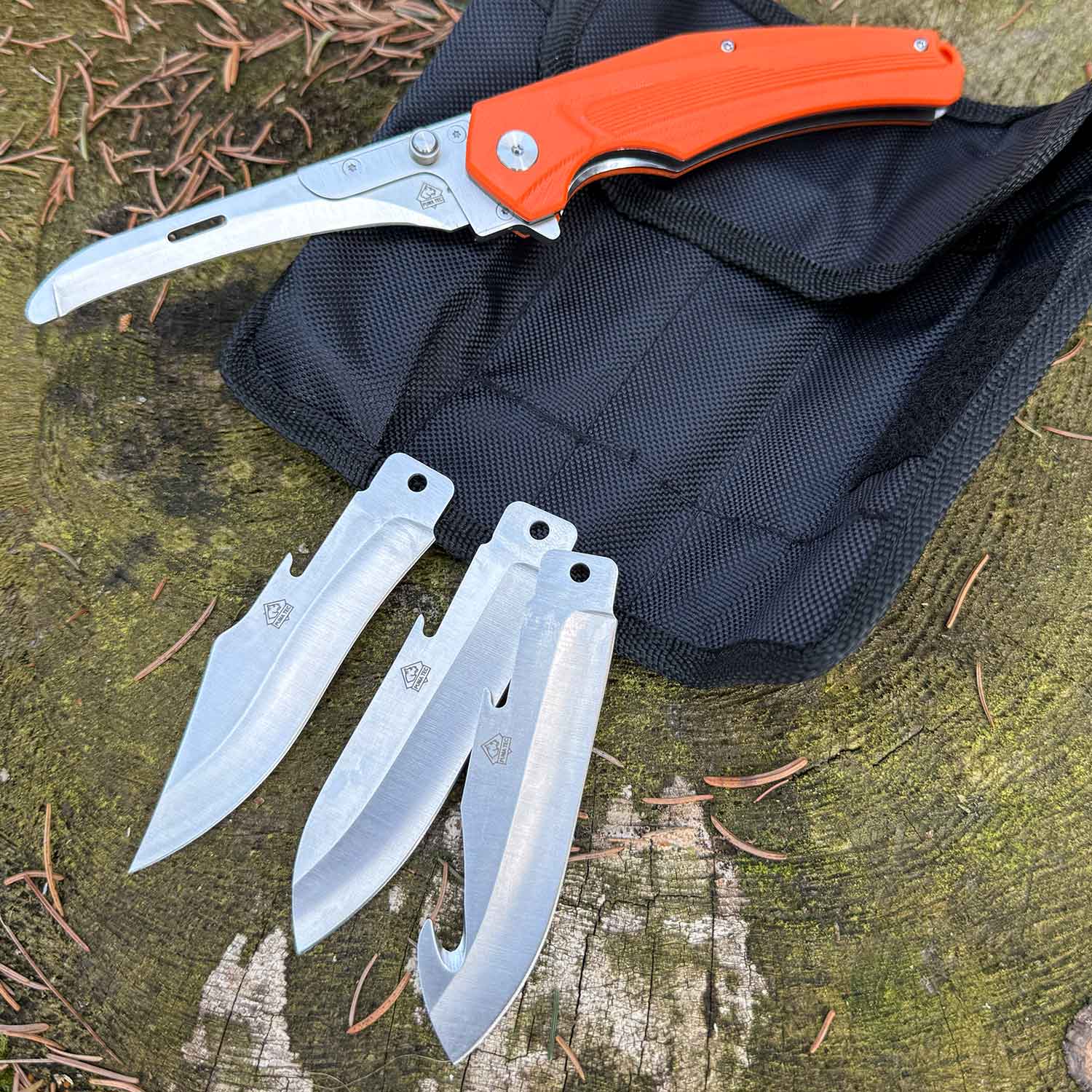Puma TEC Folding System Taschenmesser mit Wechselklingen – Klinge und Schneide, im Jagd-Einsatz