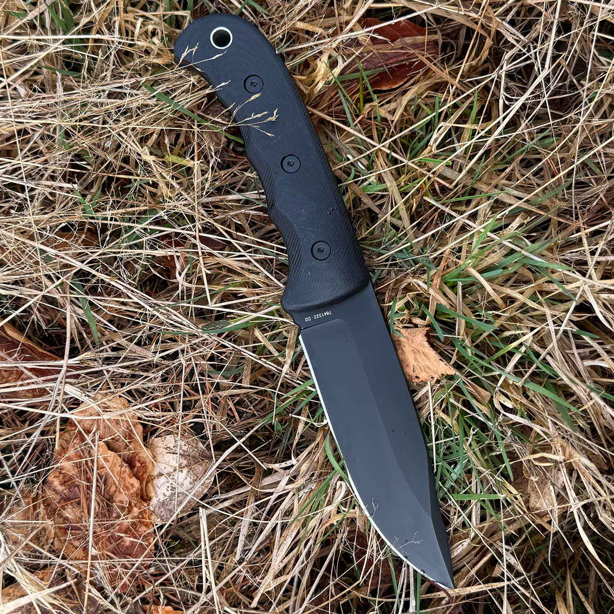 Puma TEC Tactical D2 All Black – Fahrtenmesser mit G10 Griff und Kydexscheide – Detailansicht
