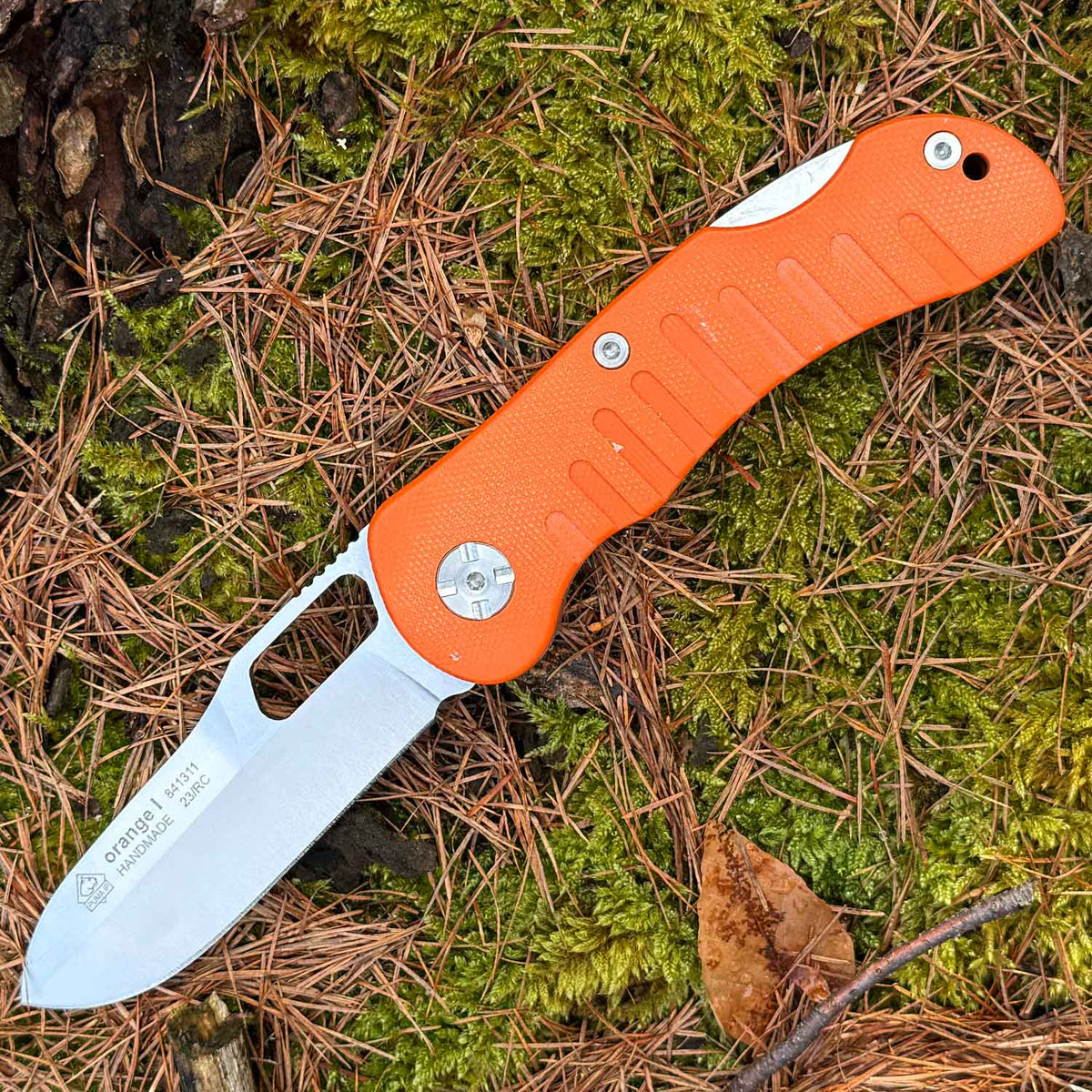 PUMA IP Jagdtaschenmesser orange I – 440A Klinge, G10 Griff und Backlock – Farbvariante orange, Klinge und Schneide