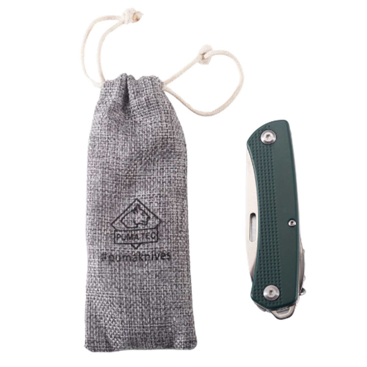 Puma TEC Pocket Tool grün – Kompaktes Taschenmesser mit 7 Funktionen – Detailansicht