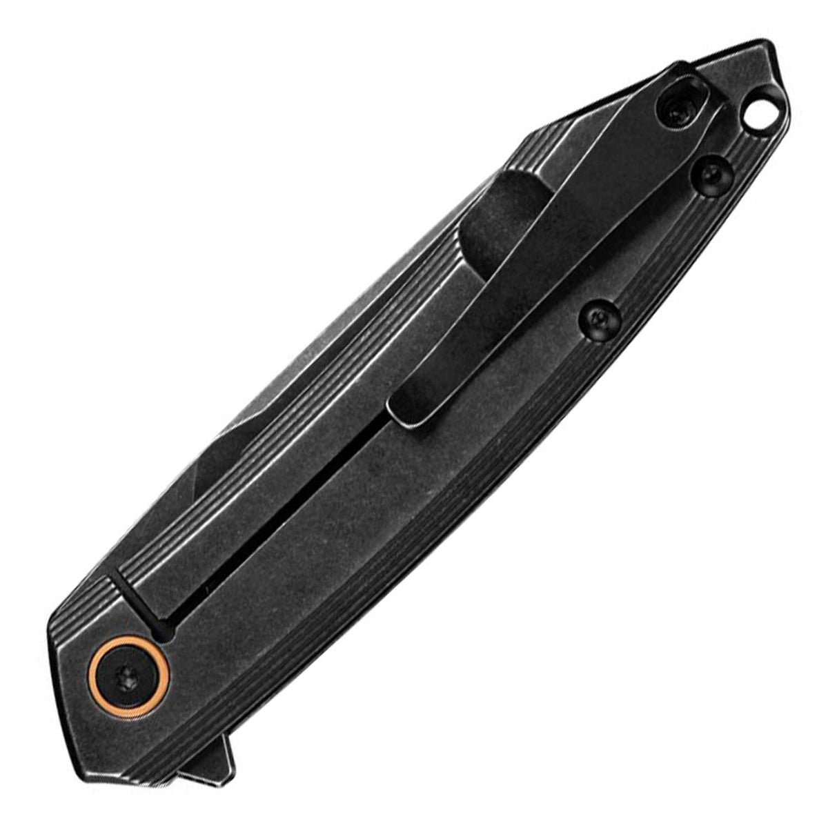 Ruike P831S-SB – Stonewash Taschenmesser mit Reverse-Tanto Klinge & Tip-Up Clip – Detailansicht