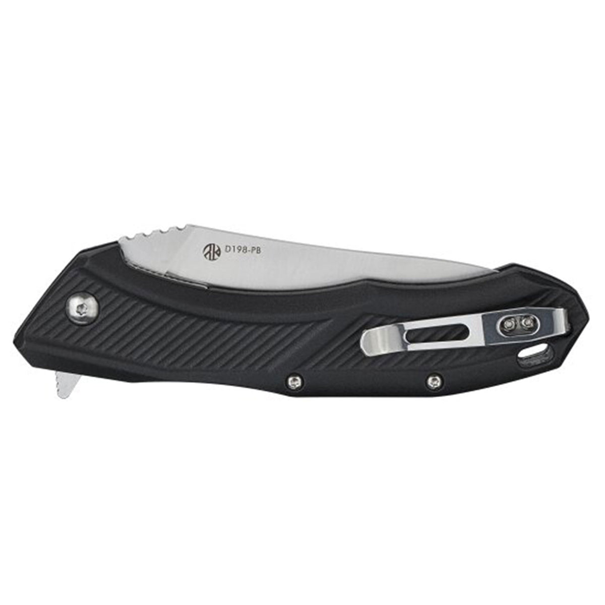 Ruike D198-PB – Kompaktes EDC Taschenmesser mit umsetzbarem Tip-Up Clip – Detailansicht