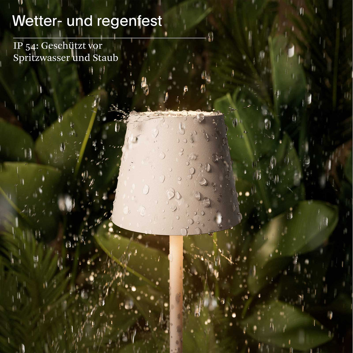 Sigor Nuindie pocket – dimmbare Akku-Tischleuchte – Duenenbeige wetterfeste