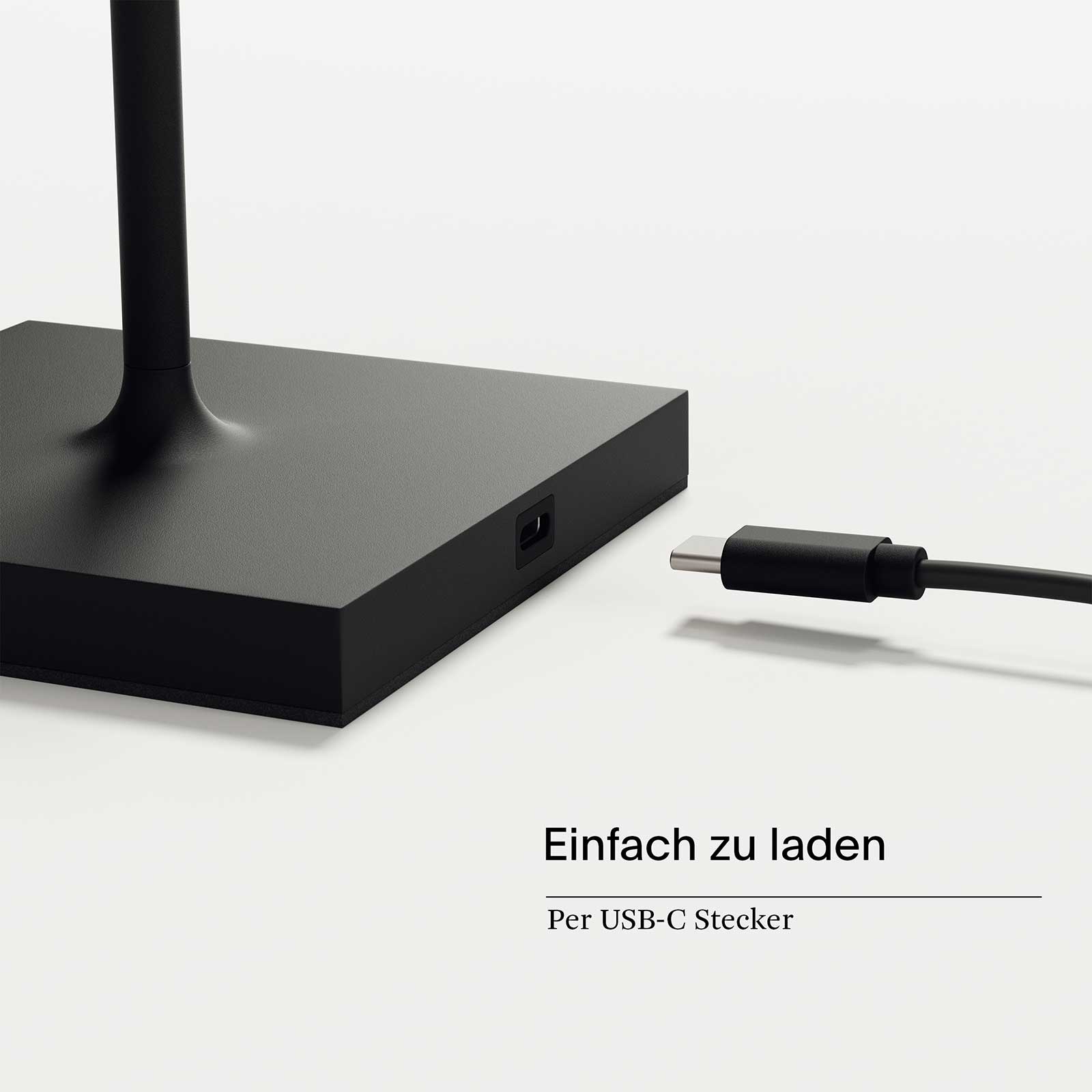 Sigor Nuindie mini – dimmbare Akku-Tischleuchte – Nachtschwarz usb aufladbar