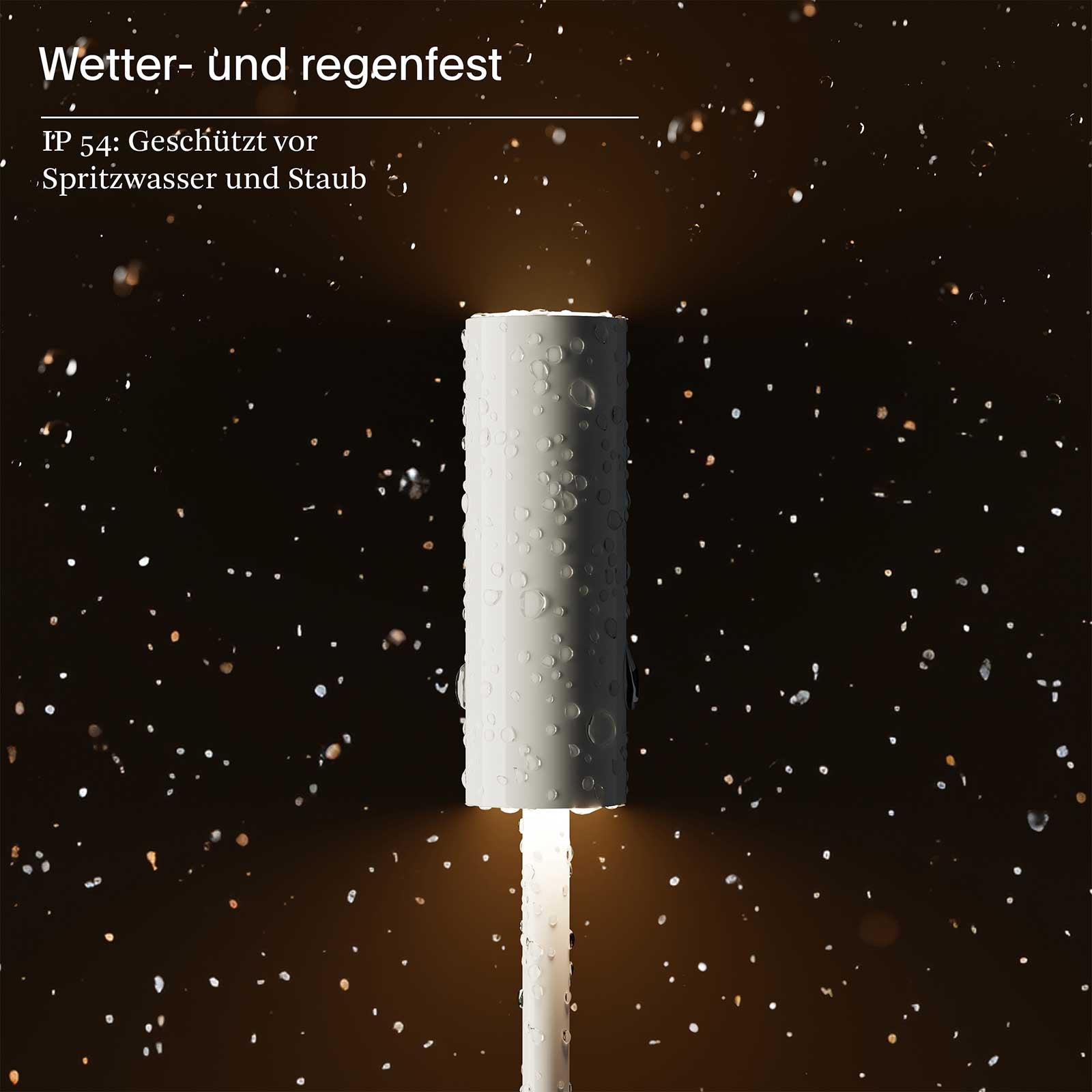 Sigor Nucandle Keramikweiß – 31 cm Akku-Tischleuchte mit Touch-Dimmer & 2700 K