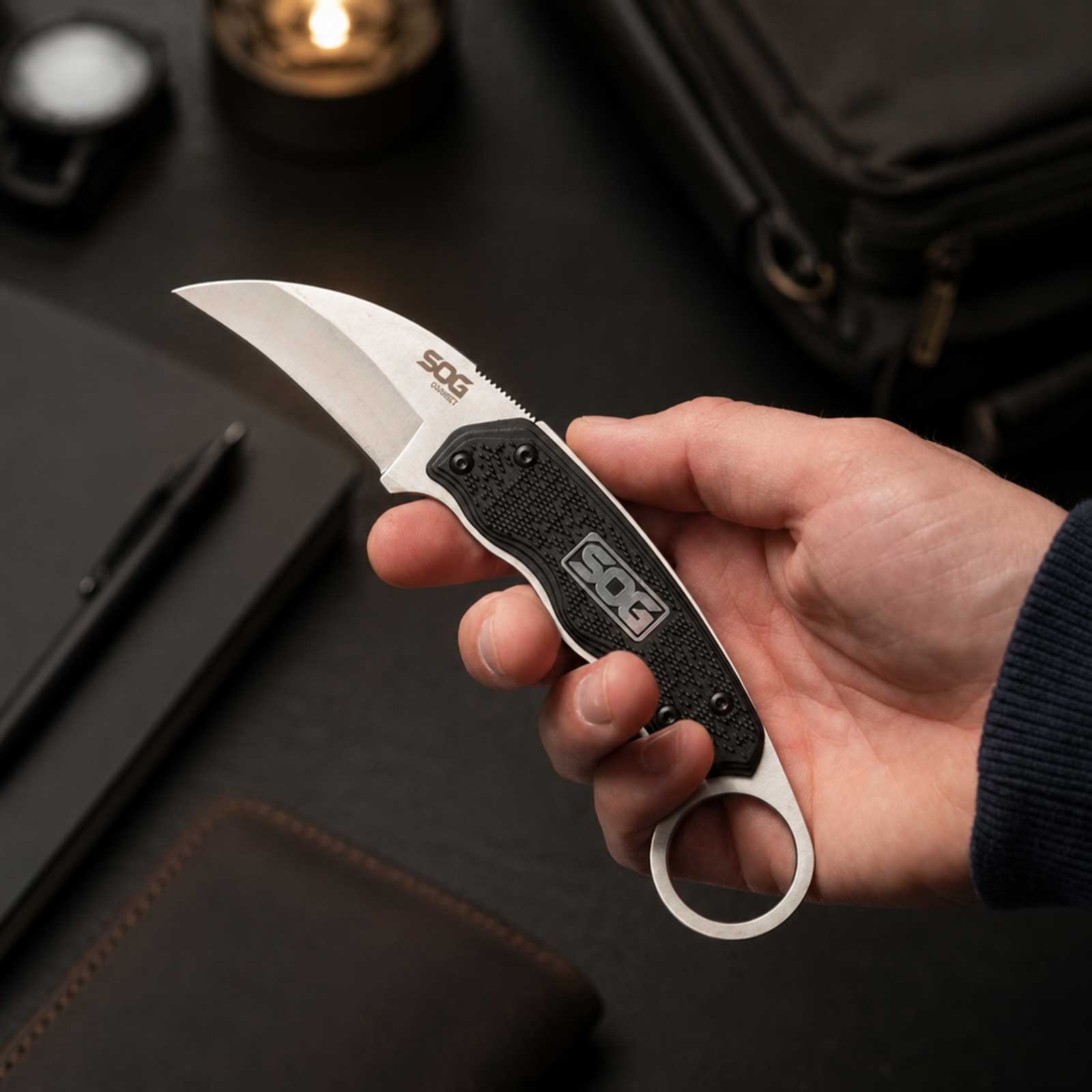 SOG Gambit – feststehendes Messer – Kompaktes fahrtenmesser