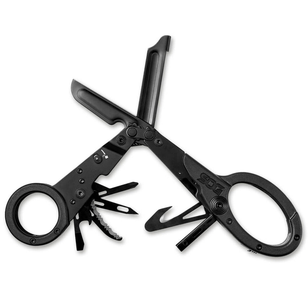 SOG ParaShears Black - Rettungsschere & Multitool mit Nylonholster 12 Funktionen – Detailansicht