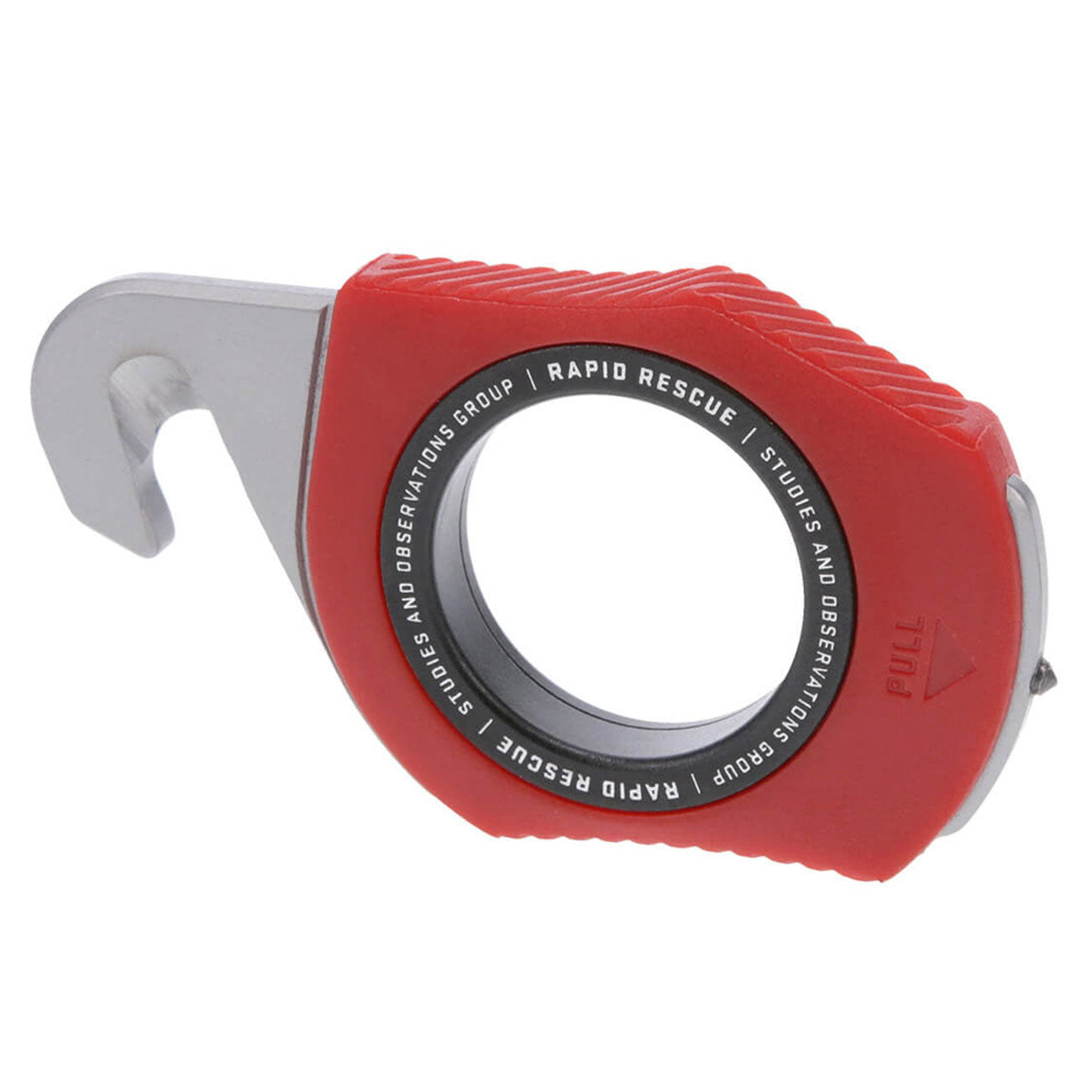 SOG Rapid Rescue Red – Rettungsmesser mit Gurtschneider, Leinentrenner & Glasbrecher – Detailansicht