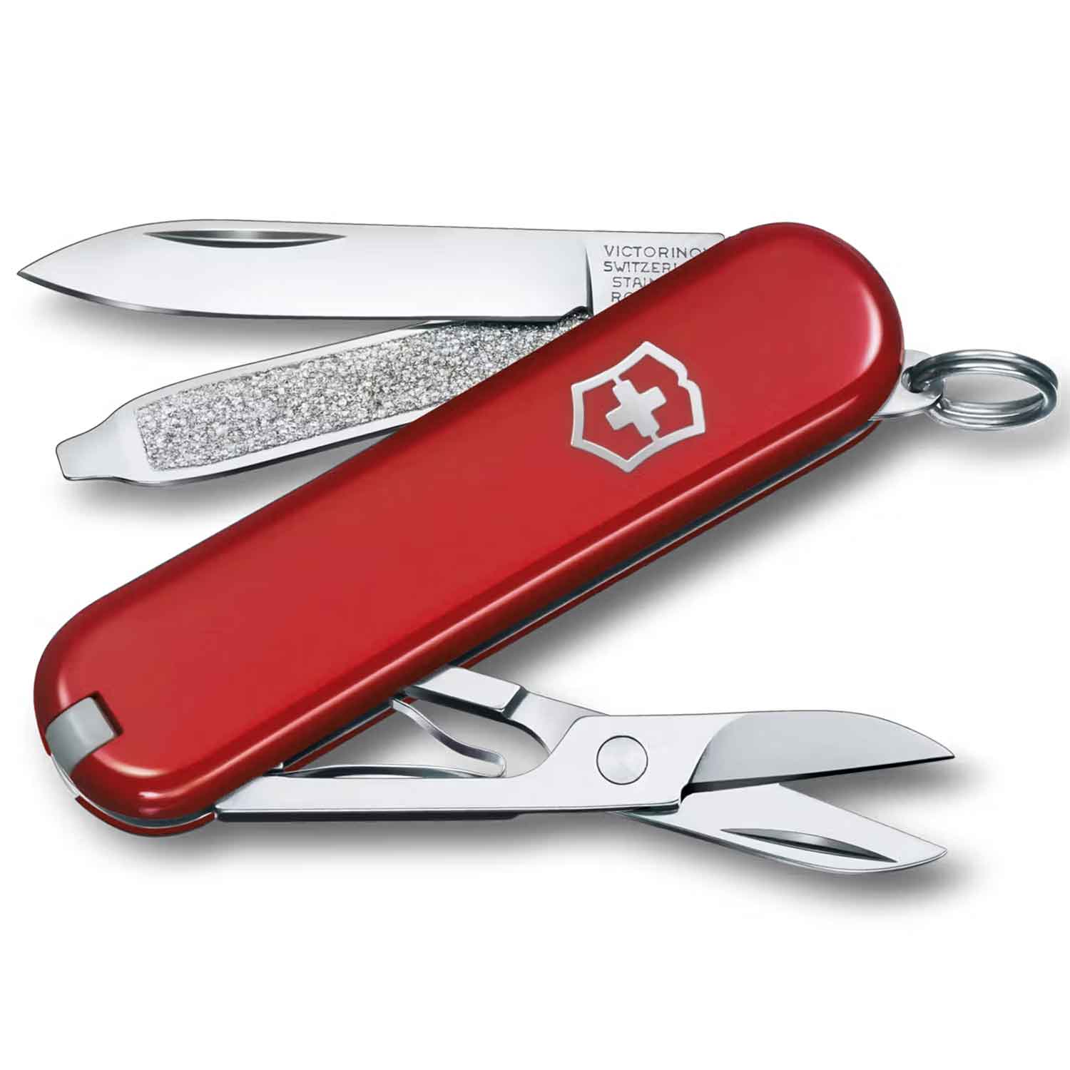 Victorinox Classic SD Colors – Taschenmesser mit 7 Funktionen (Style Icon Red)