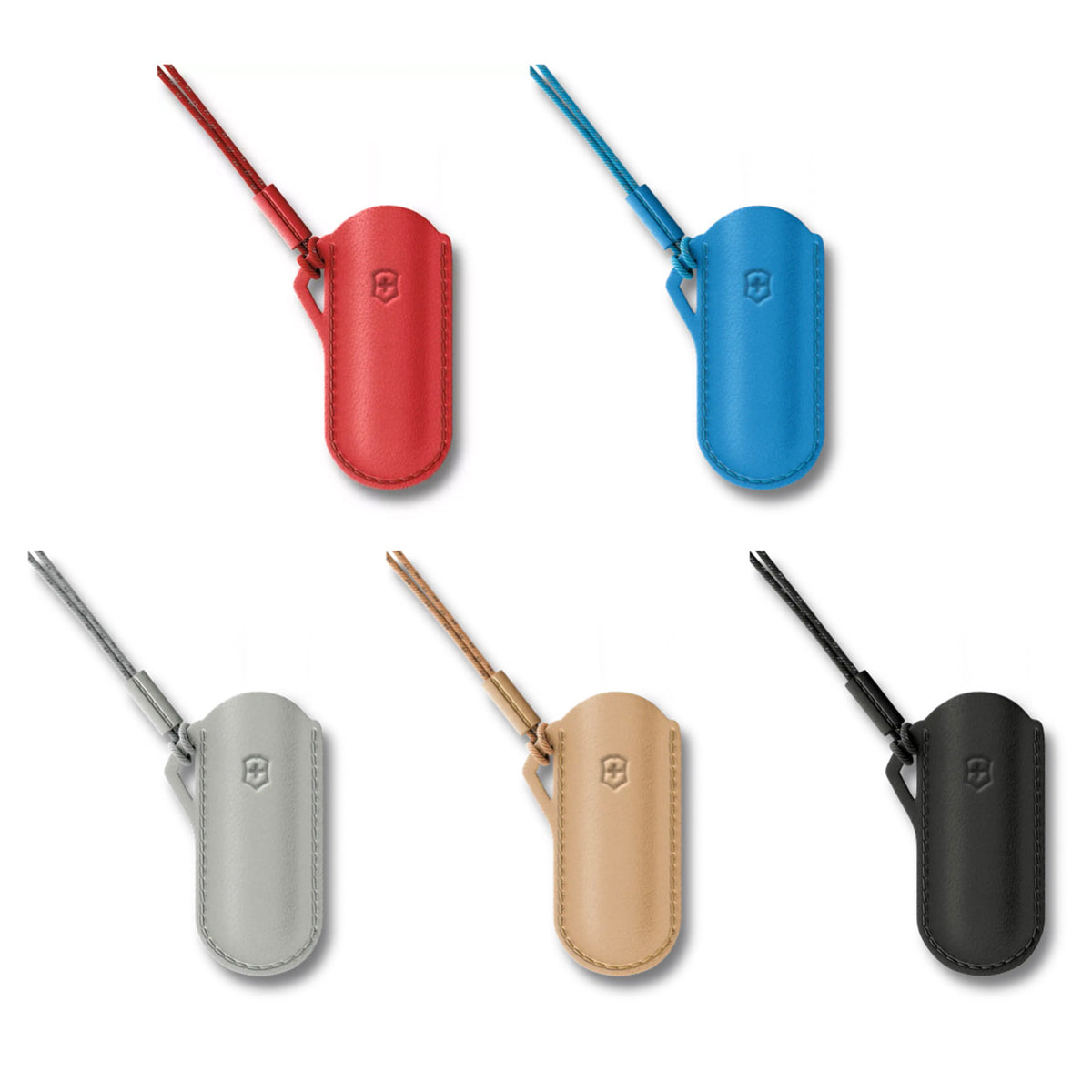 Victorinox Lederetui mit Kordel für Classic Taschenmesser in 5 Farben – Detailansicht