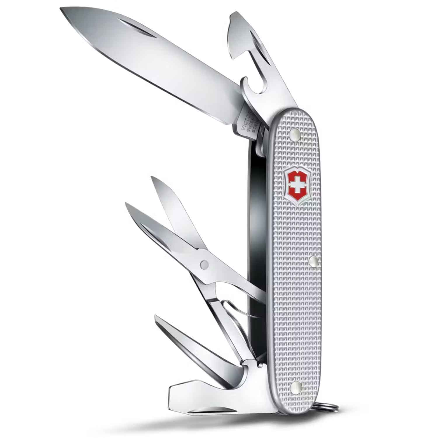 Victorinox Pioneer X Alox – Schweizer Taschenmesser mit 9 Funktionen silber – Detailansicht