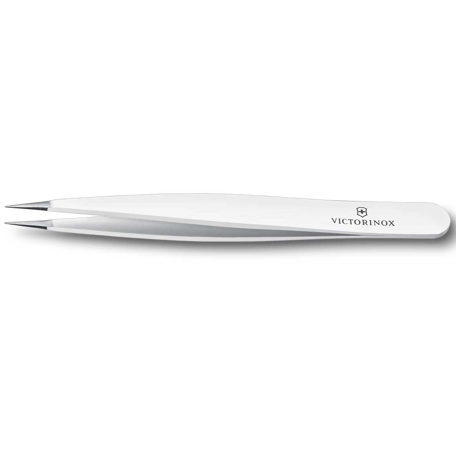 Victorinox Rubis Edelstahlpinzette Mittelspitz Weiß – Präzise Augenbrauenpflege – Detailansicht