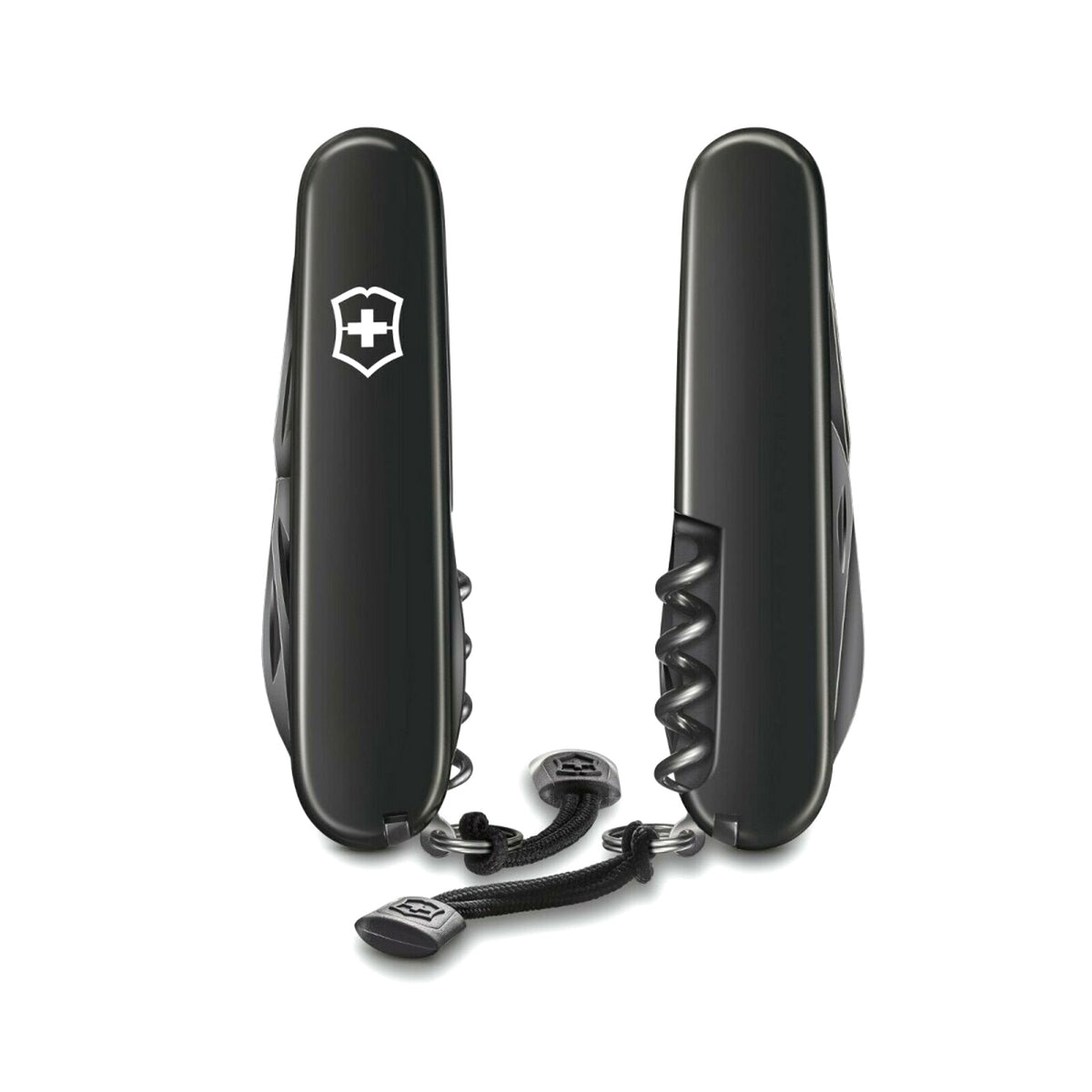 Victorinox Spartan Onyx Black – Schwarzes Taschenmesser mit 12 Funktionen und Geschenkbox – Detailansicht