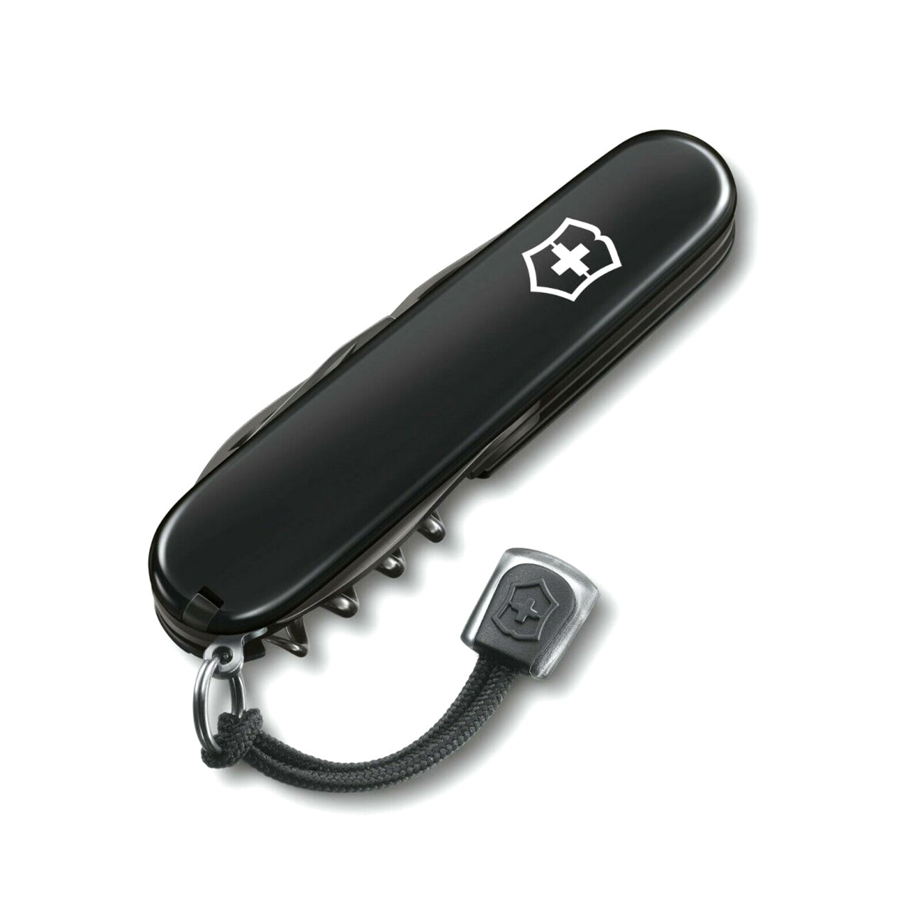 Victorinox Spartan Onyx Black – Schwarzes Taschenmesser mit 12 Funktionen und Geschenkbox – Detailansicht
