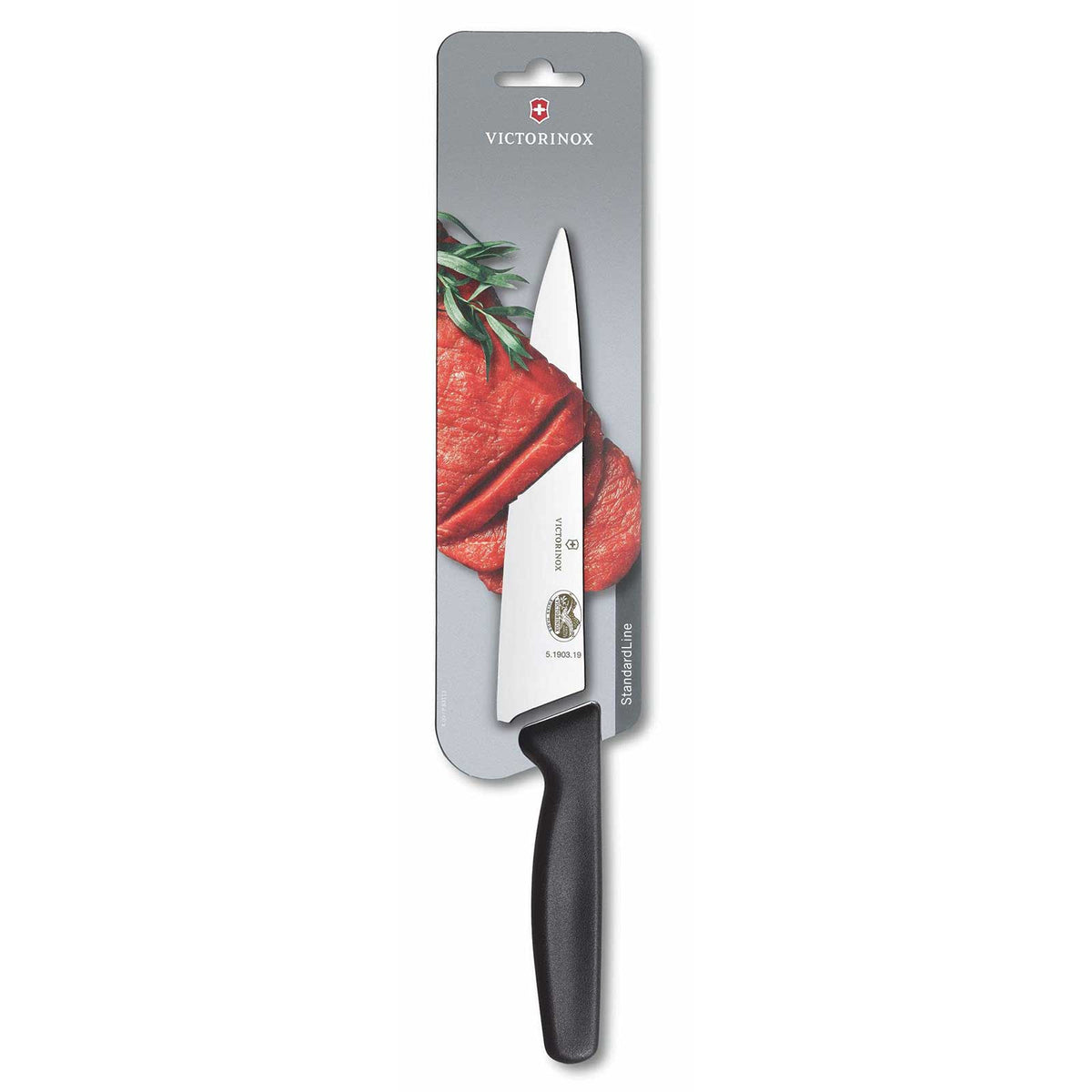 Victorinox Tranchiermesser 19 cm mit Fibrox Griff Swiss Made – Messeransicht
