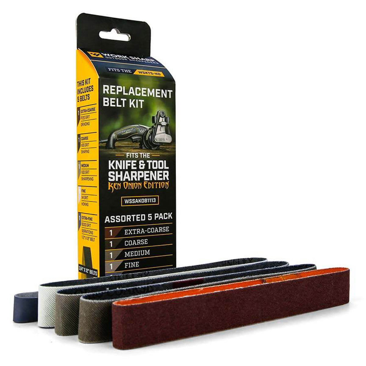 Work Sharp WSKTS Ken Onion Edition Belt Kit - Schärfband Sortiment 5-tlg.